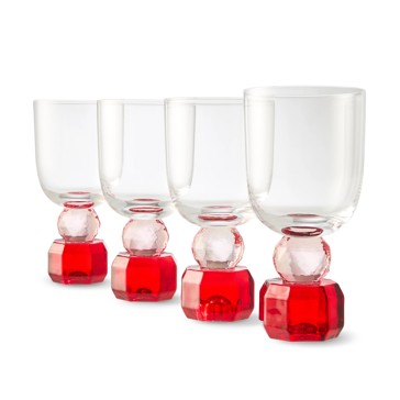 4 Jewel Stem Glasses - Anko