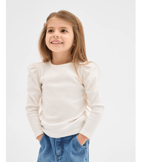 Australian Cotton Blend Long Sleeve Rib T-Shirt