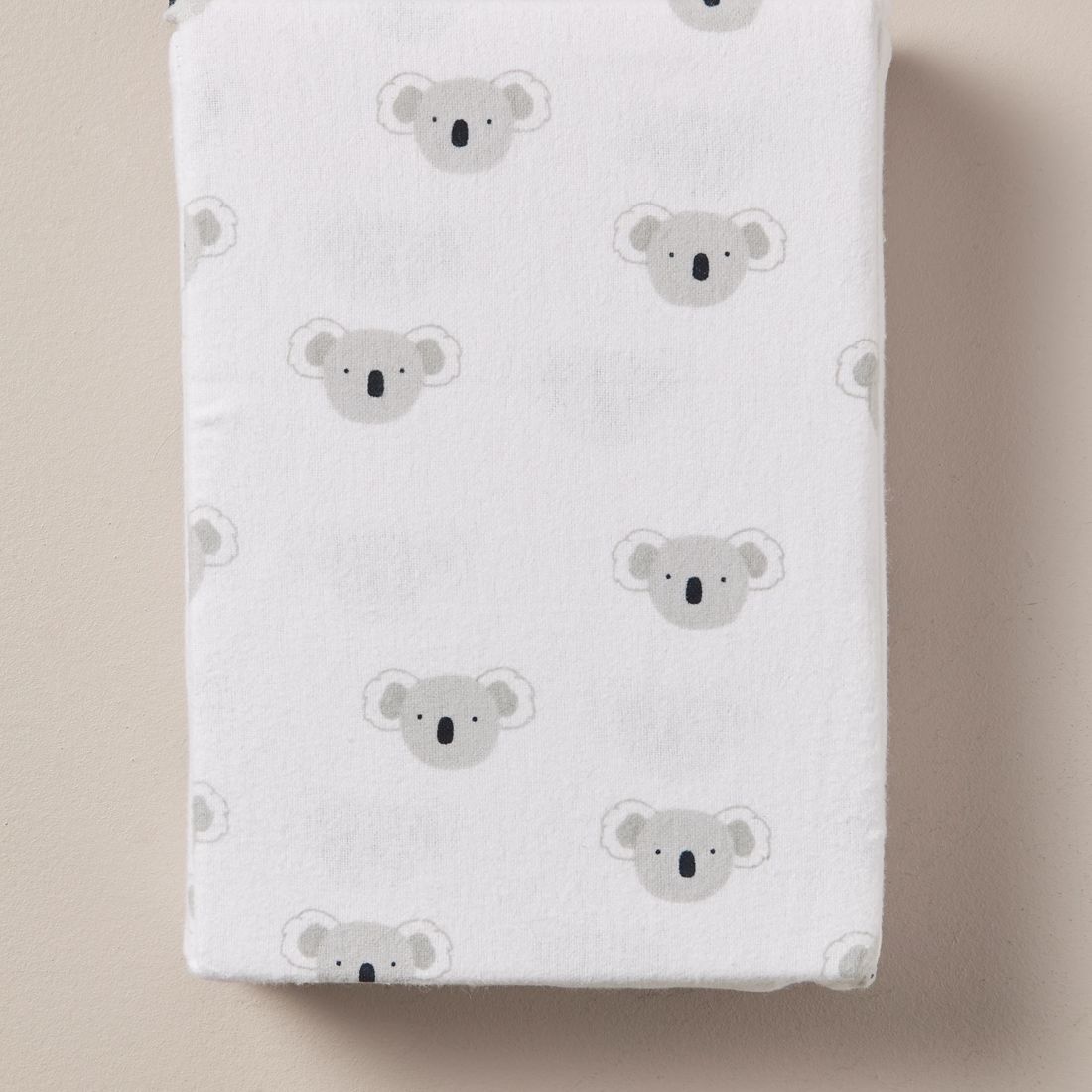 bub. Flannelette Fitted Cot Sheet Grey Koala Target Australia