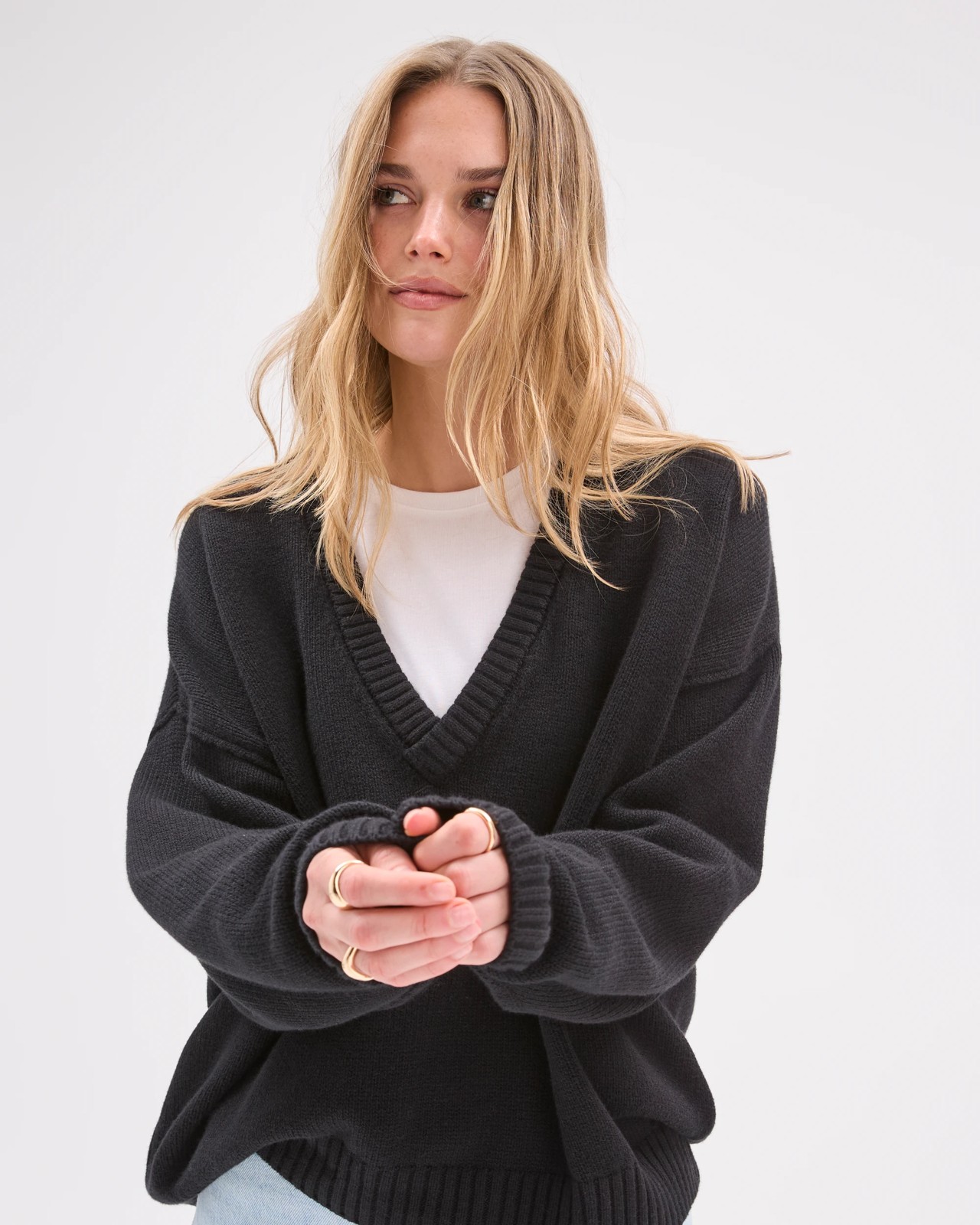 Lily Loves Deep V-Neck Jumper 6 of 6