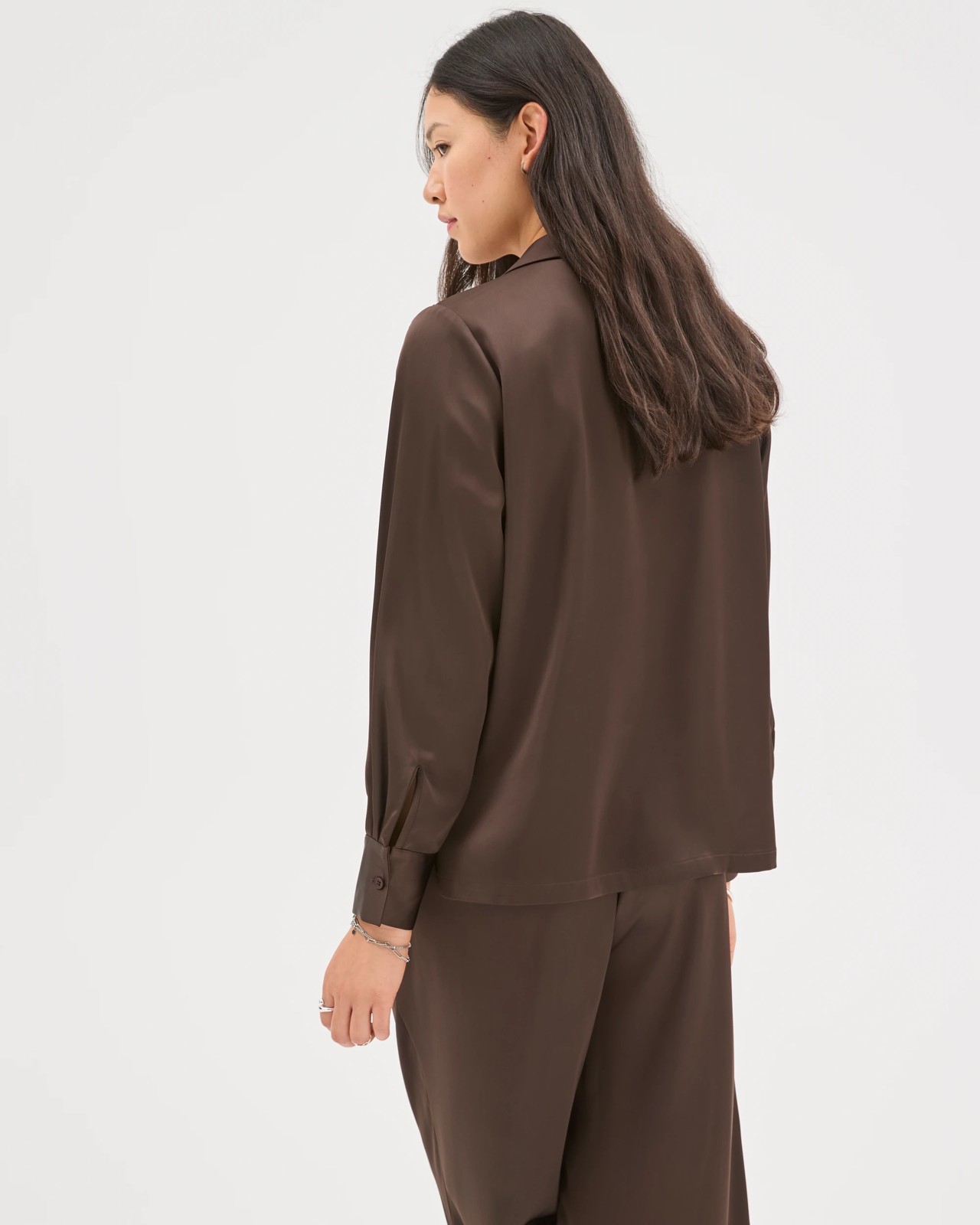 Preview Long Sleeve Satin Shirt 6 of 6