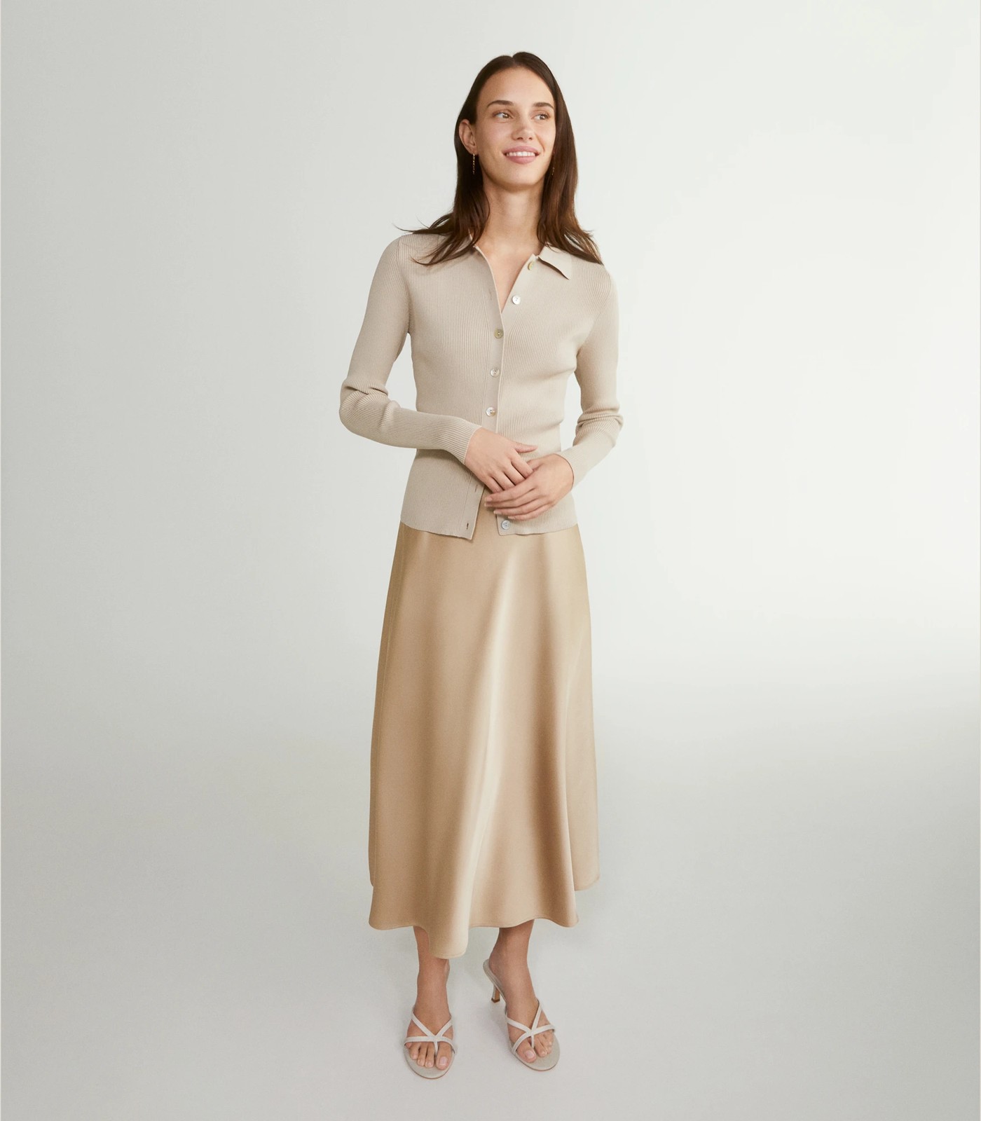 Midi Flare Slip Skirt - Preview