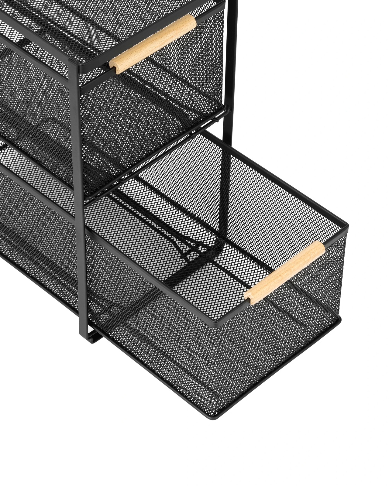 Anko 2 Drawer Mesh Organiser - Black 4 of 5