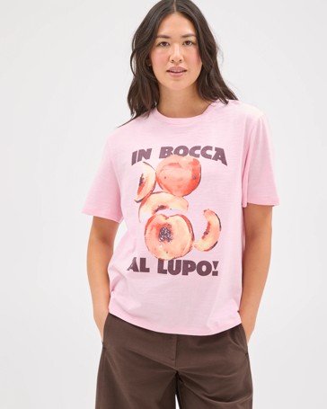 Australian Cotton Step Hem Boxy Crop T-Shirt