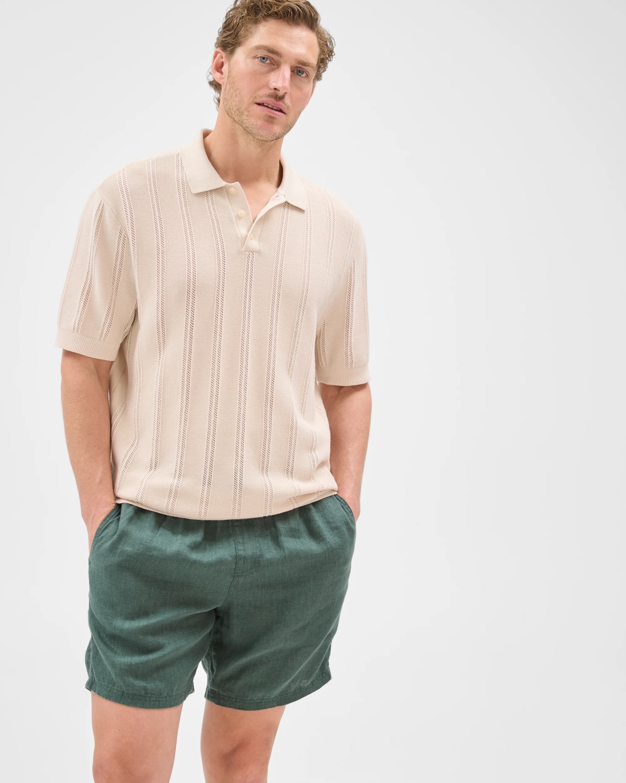 European Linen Shorts - Hunter Green 2 of 6