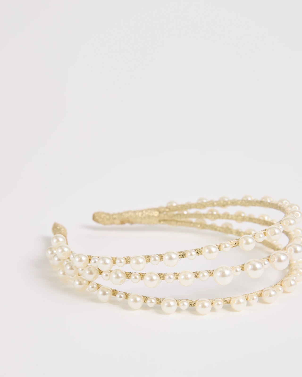 Three-Layer Faux Pearl Headband 2 of 2