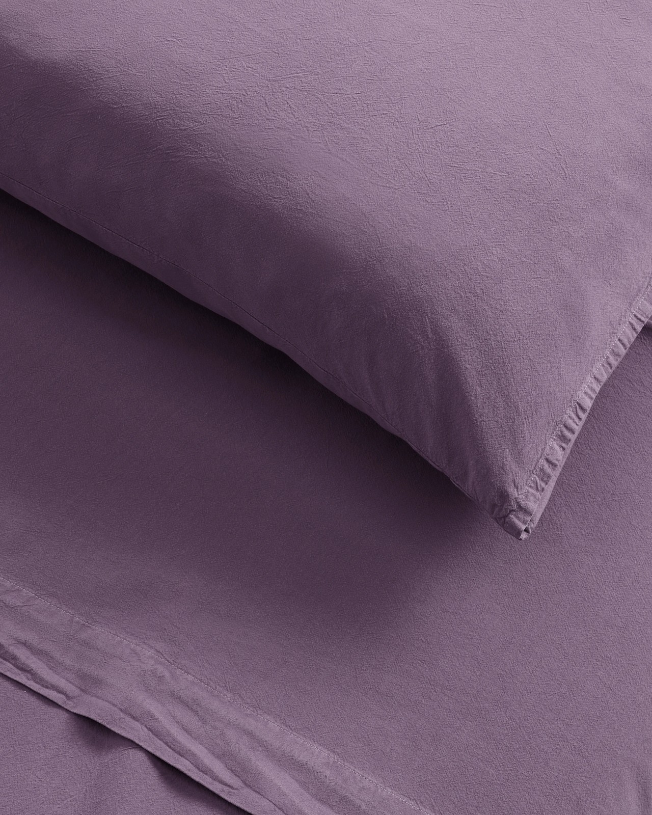 Arlo Cotton Stonewash Sheet Set - Grape 3 of 3