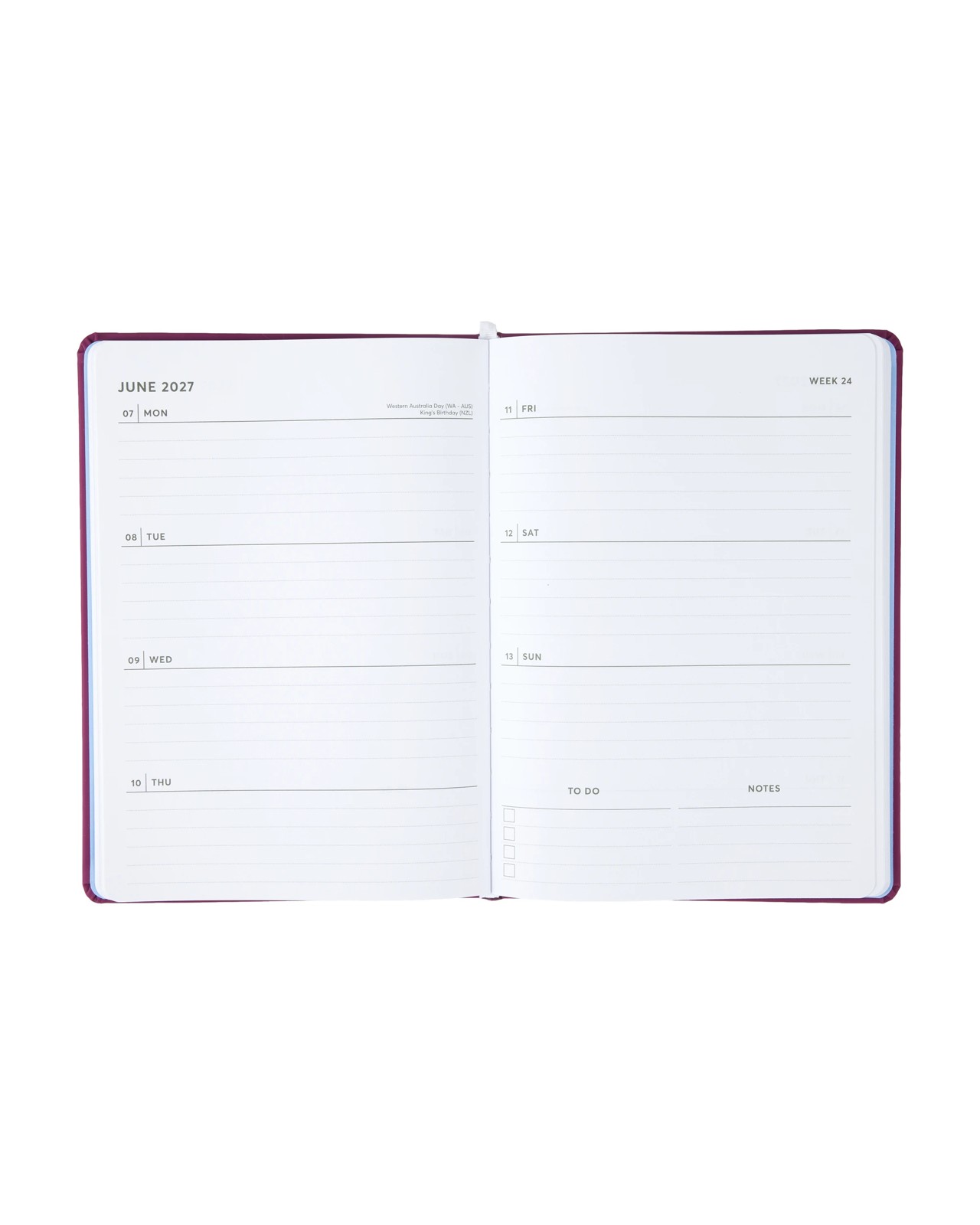 Anko 2027 Weekly Diary - Maroon 2 of 6