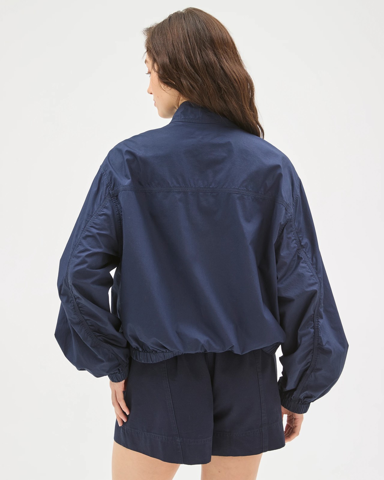 Lily Loves Australian Cotton Gathered Detail Jacket - Deep Navy 5 of 5