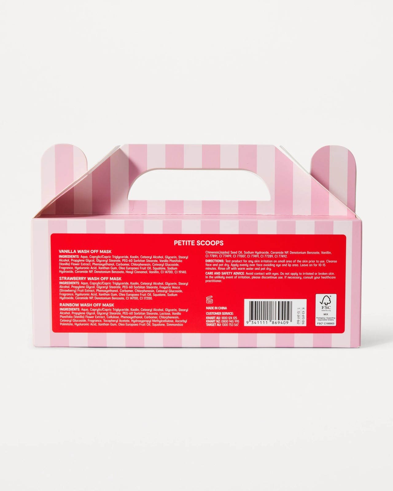 OXX Beauty 3 Petite Scoops Ice Cream Wash Off Face Masks - Vanilla - Strawberry and Birthday Cake Scented 5 of 5