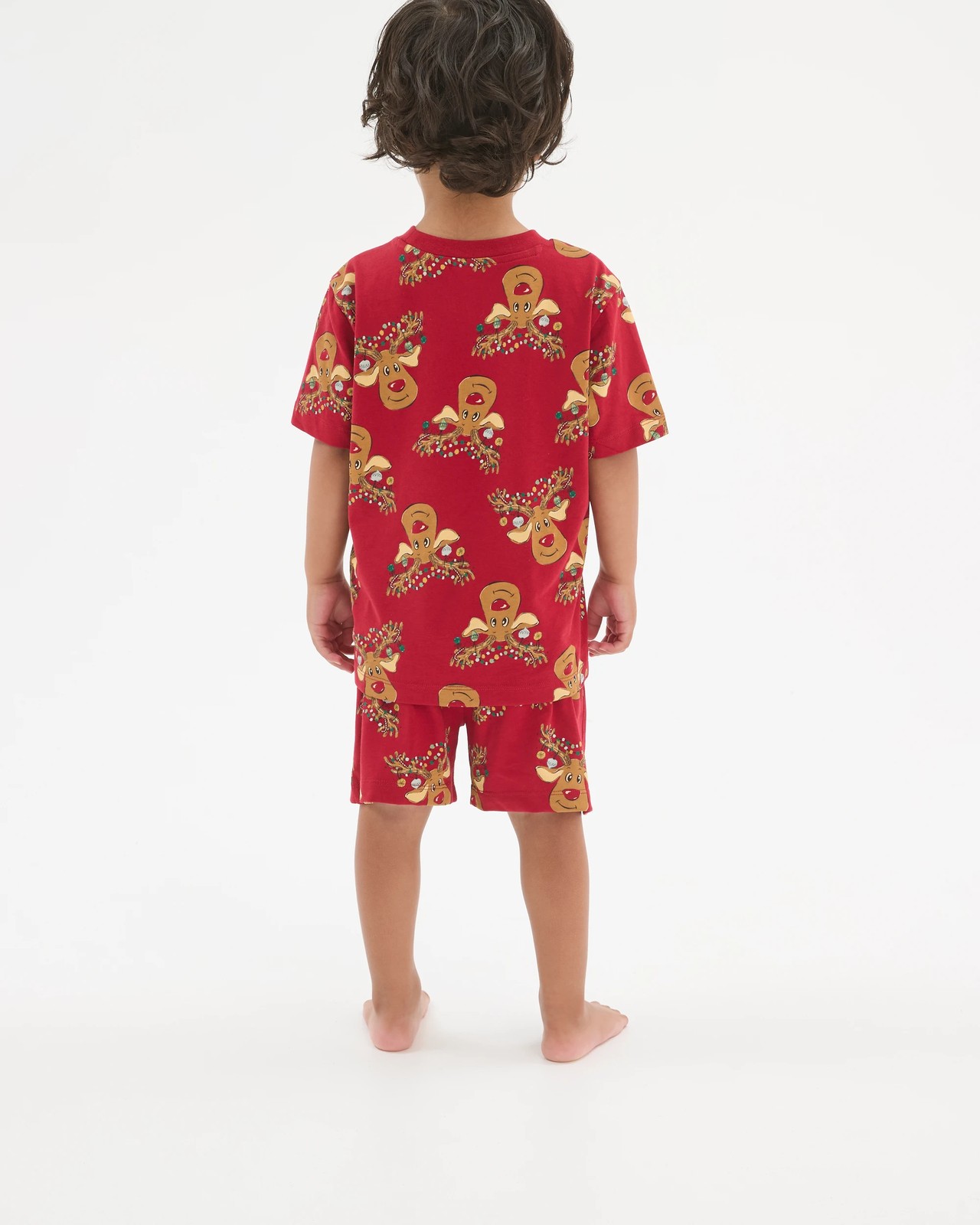 Family Matching Christmas Australian Cotton Younger Kids Pyjama Set - Reindeer 3 of 5