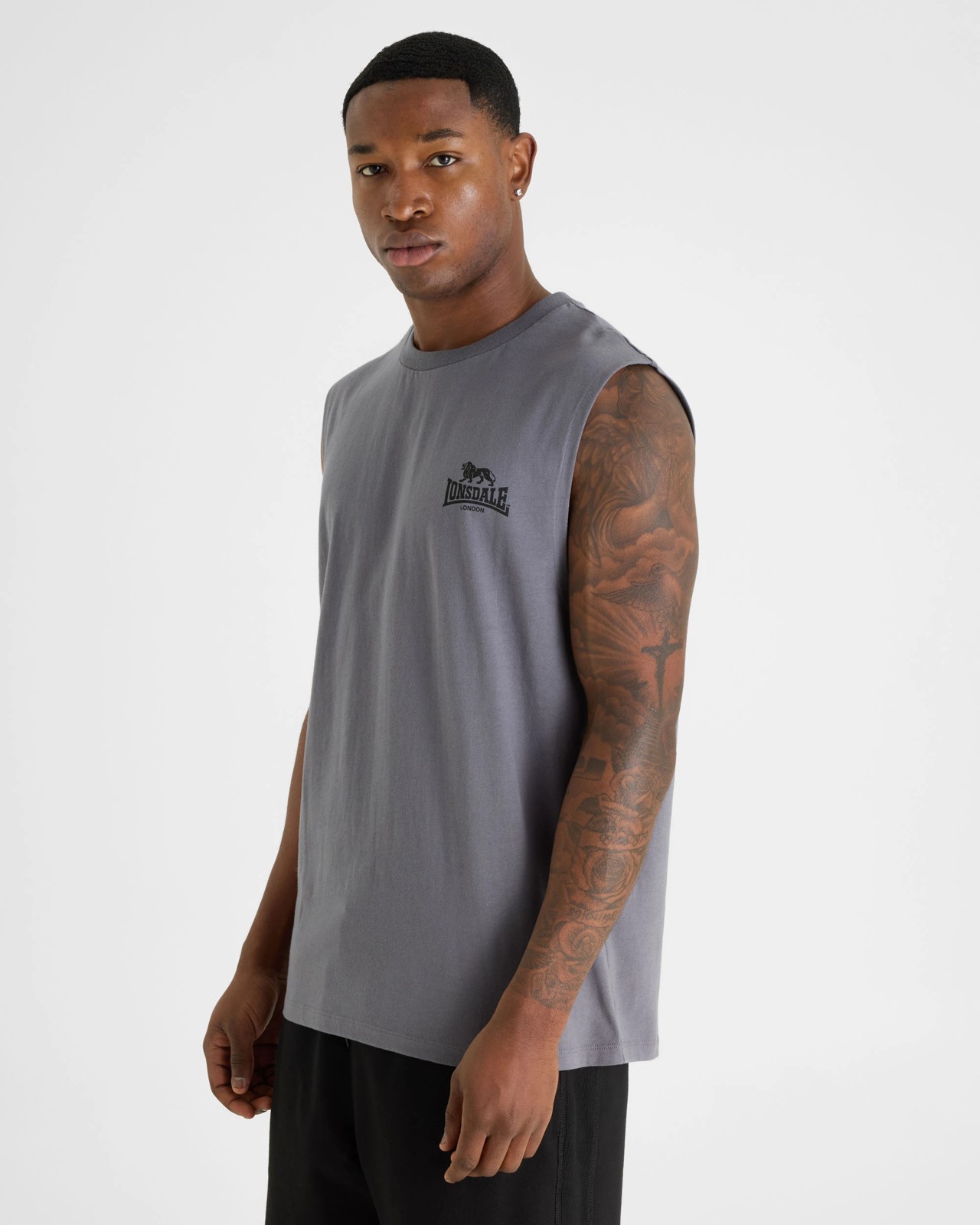 Lonsdale London Muscle Tank Top - Slate 5 of 6