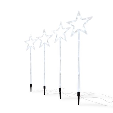4 Pack Solar LED Light Up Star Stakes - Anko