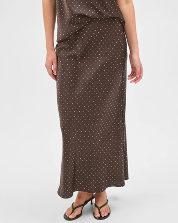 Preview Satin Bias Cut Midi Skirt
