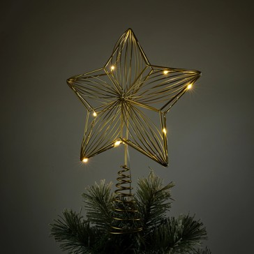 Anko Battery Operated LED Light Up Wire Star Tree Topper