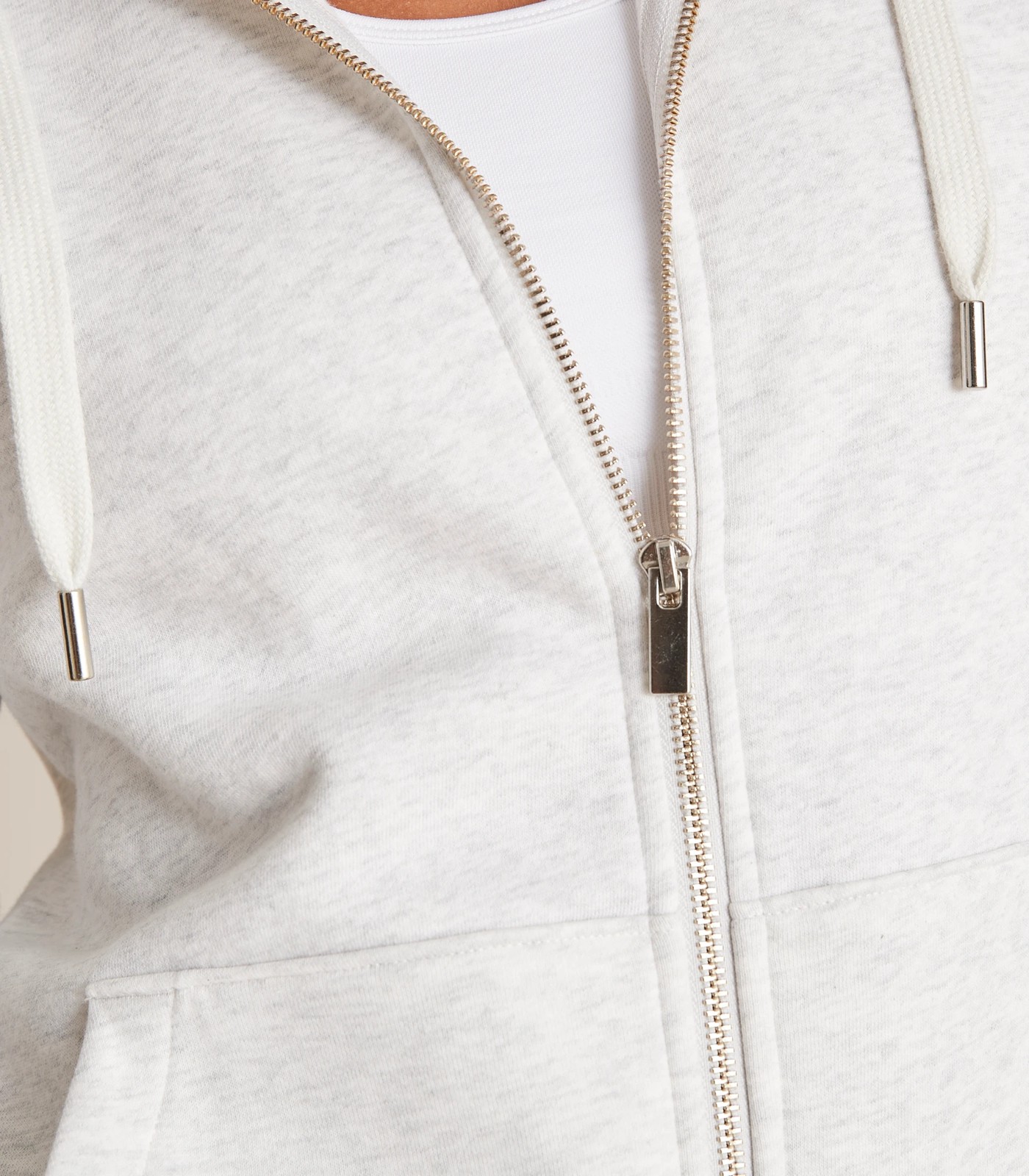 White zip up fleece sales