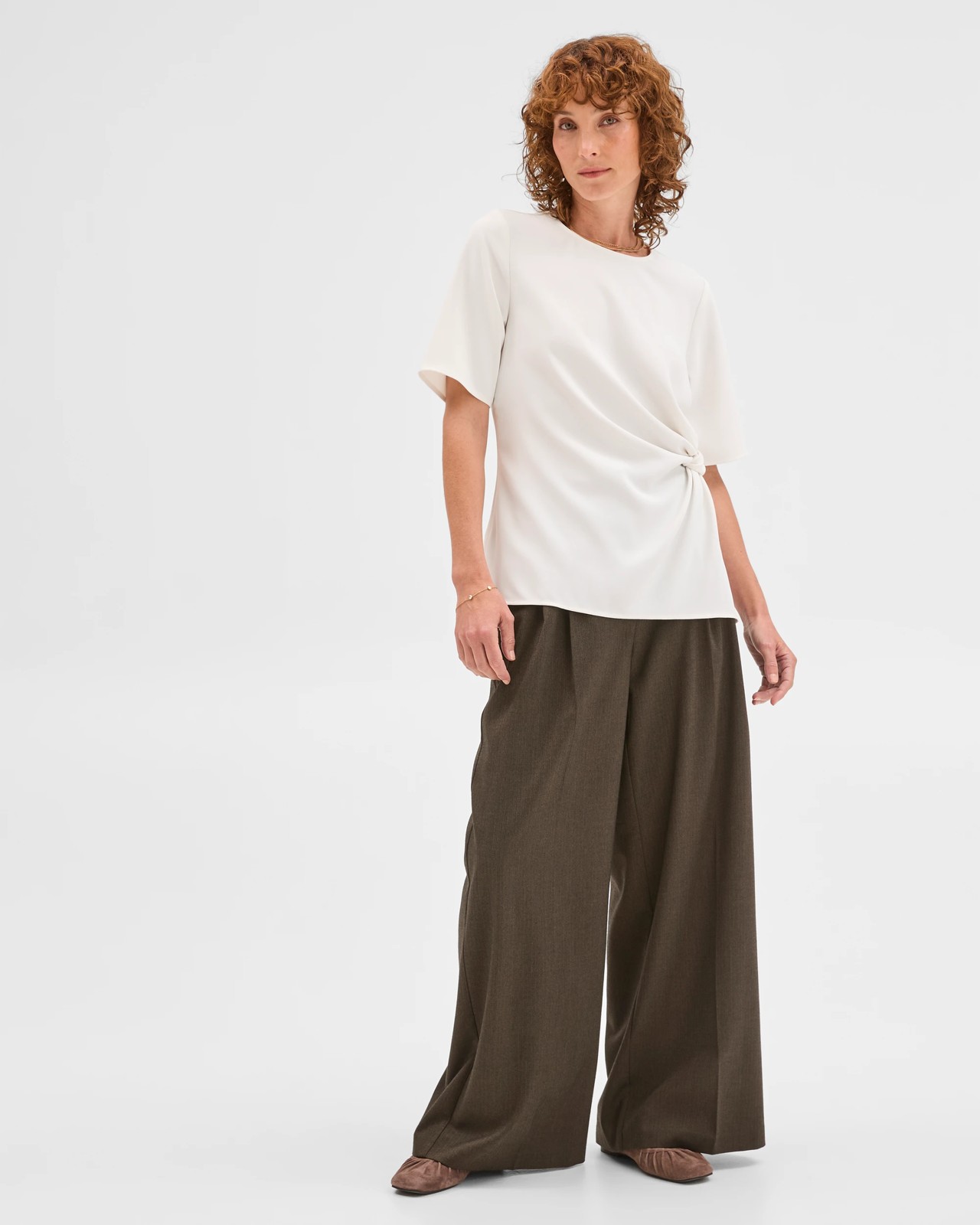 Preview Short Sleeve Knot Detail Blouse 3 of 6