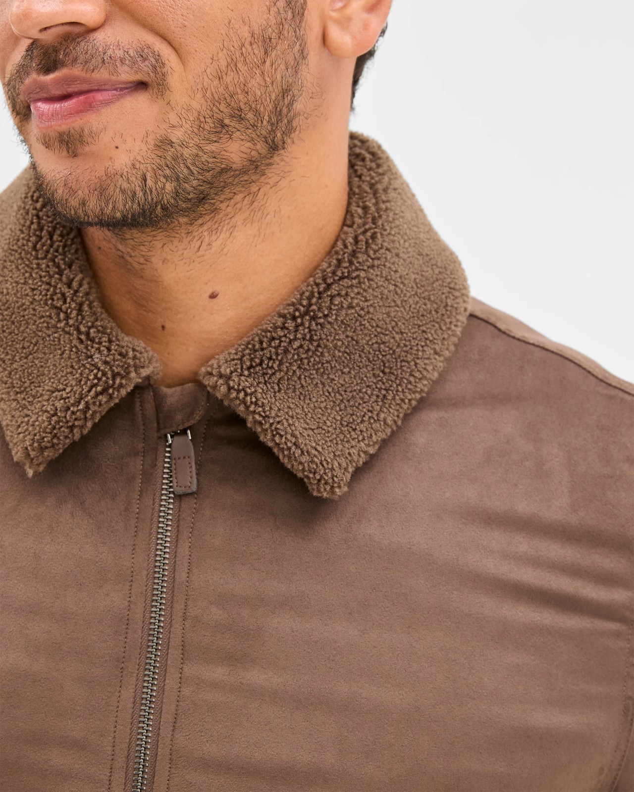 Faux Suede Jacket - Chocolate 5 of 6