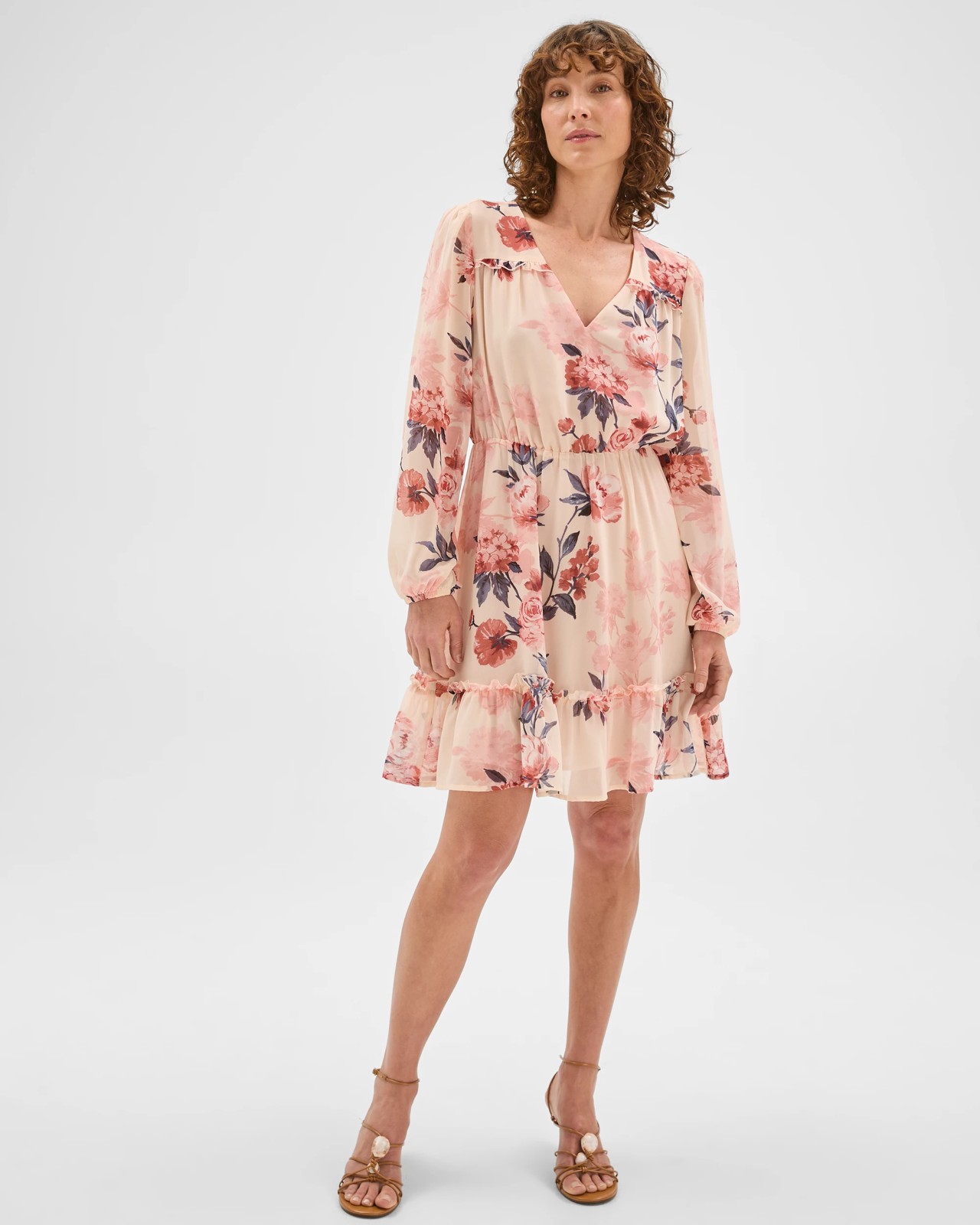 Preview Long Sleeve Tiered Mini Dress 4 of 5