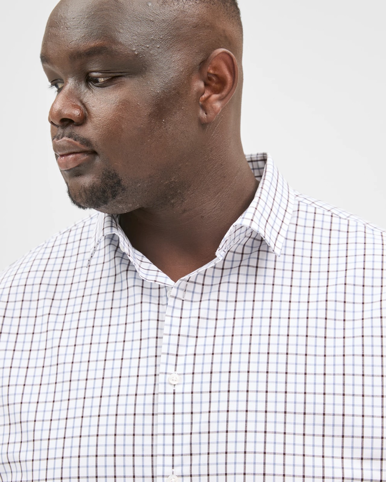 Plus Size Tattersal Check Business Shirt 5 of 6