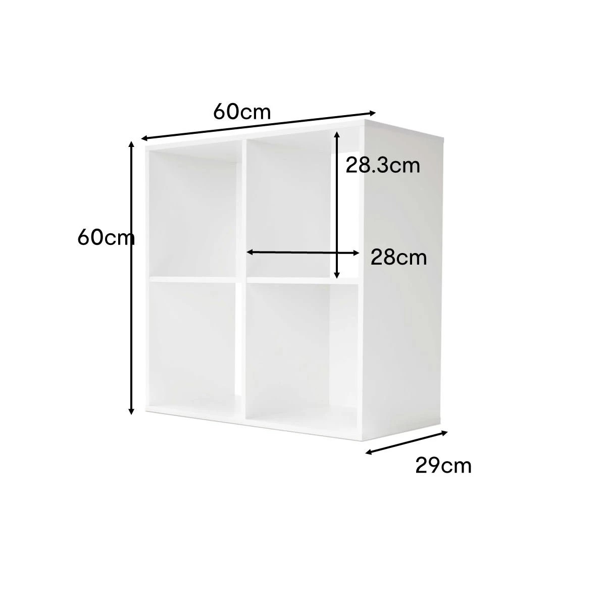 Anko 4 Cube Display Storage Unit - White 2 of 4