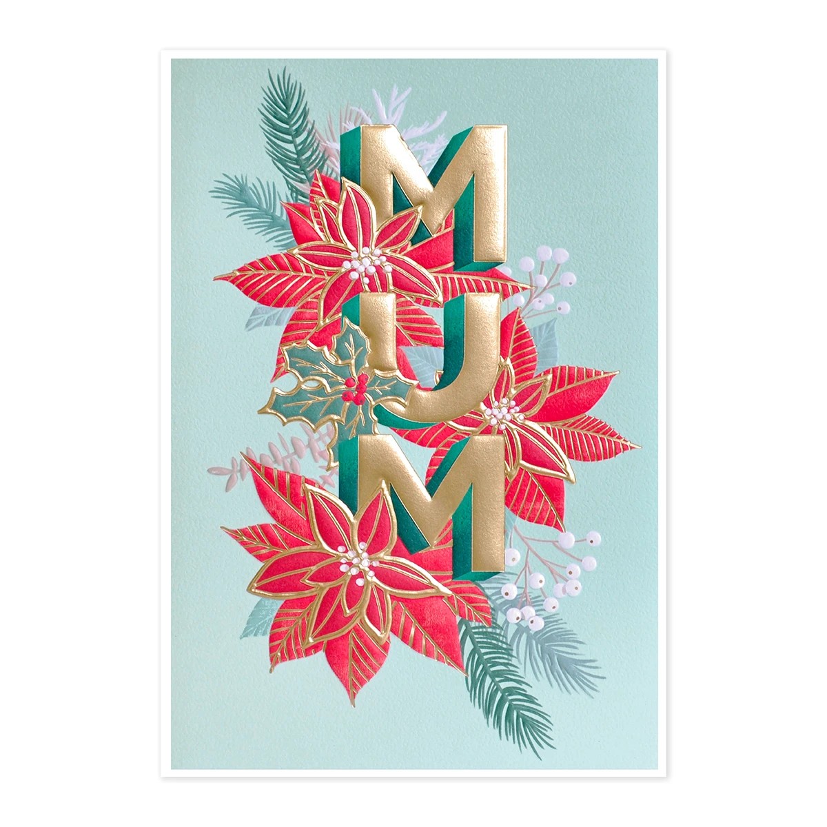 Hallmark Christmas Card - Mum Poinsettia 3 of 3