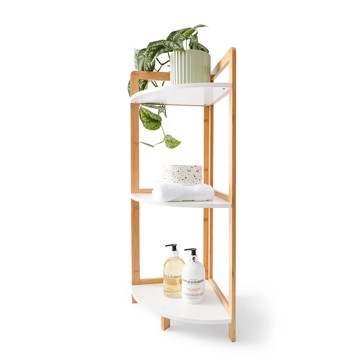Bamboo Corner Shelf, 3 Tier - Anko