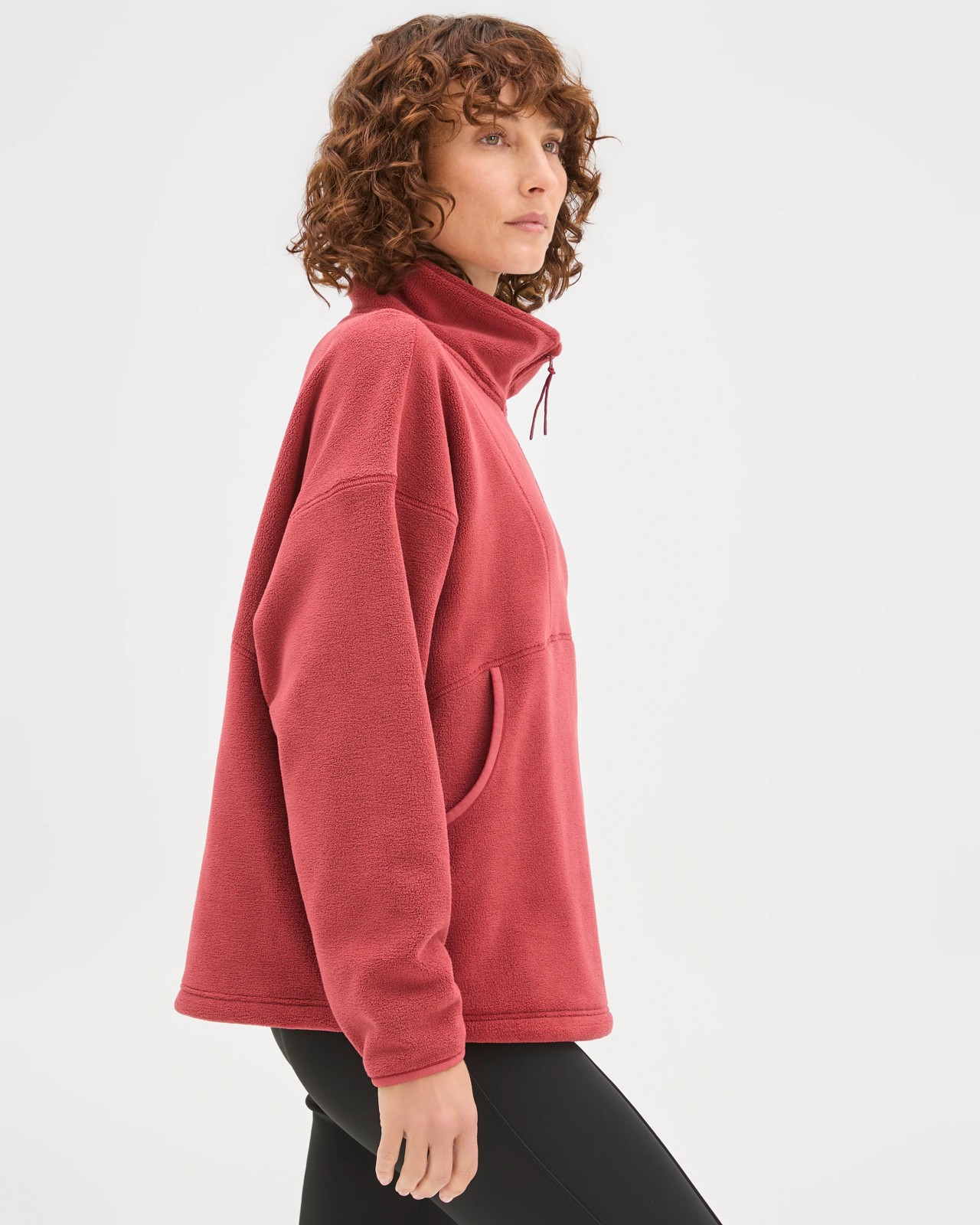 Polar Fleece 1/4 Zip Jumper - Earth Rose 5 of 6