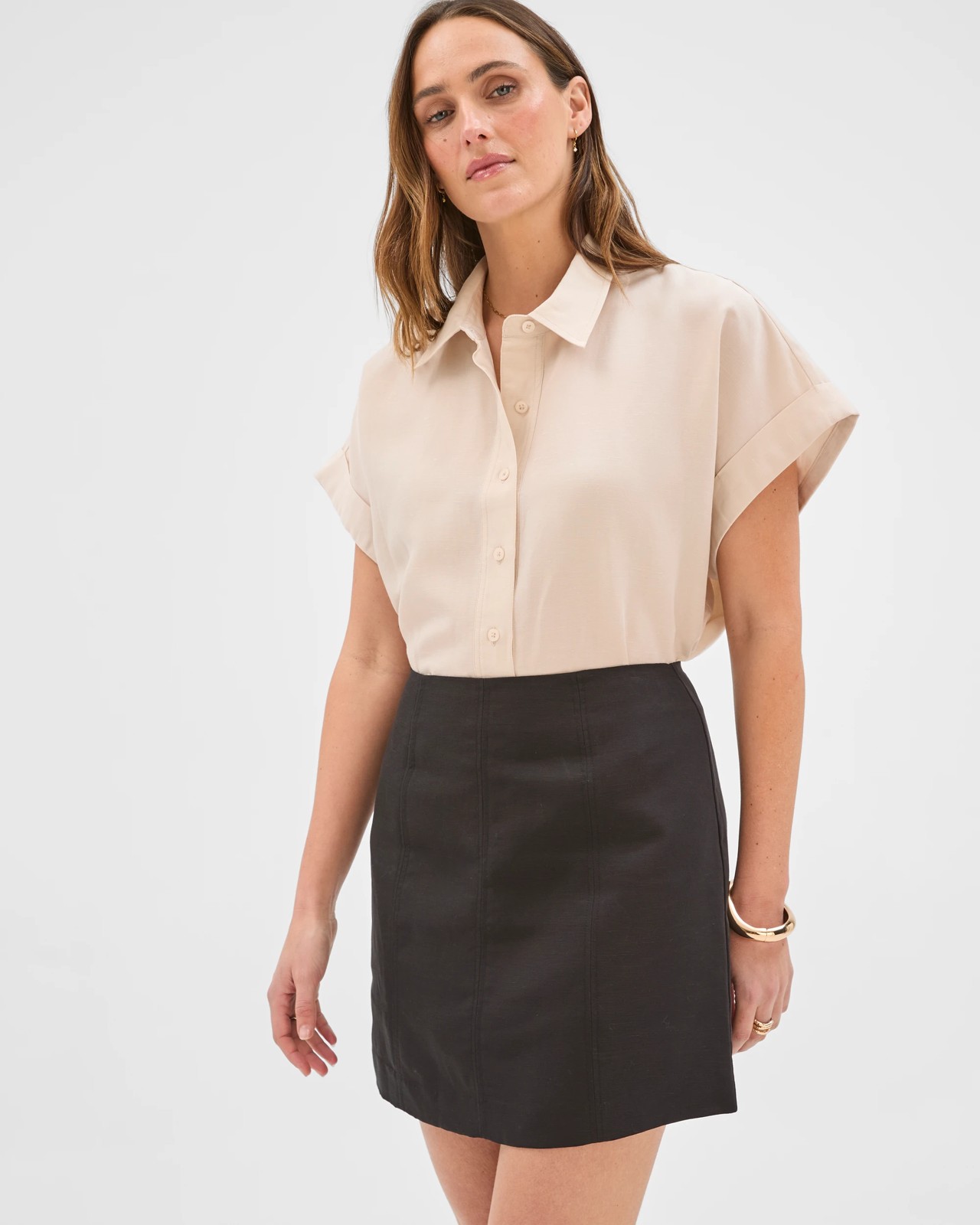 Preview Sarah Short Sleeve Shirt - Pumice X Dye 4 of 5