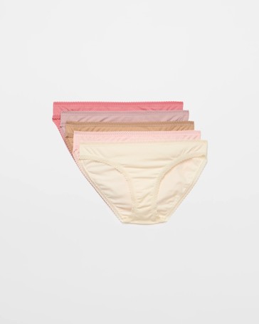 Womens Australian Cotton Blend Bikini Briefs 5 Pack