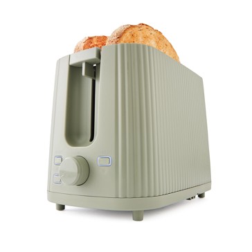 2 Slice Linear Toaster, Green - Anko