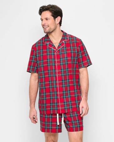 Family Matching Christmas Check Australian Cotton Mens Pyjama Set