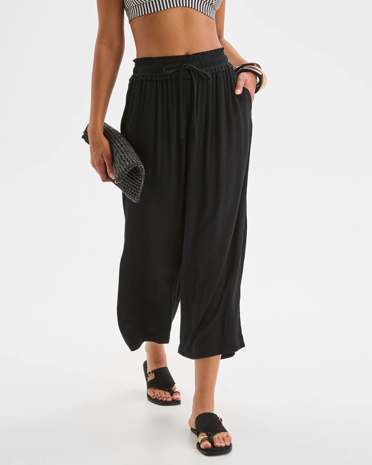 Resort Shirred Waist Crinkle Pants 5 of 5
