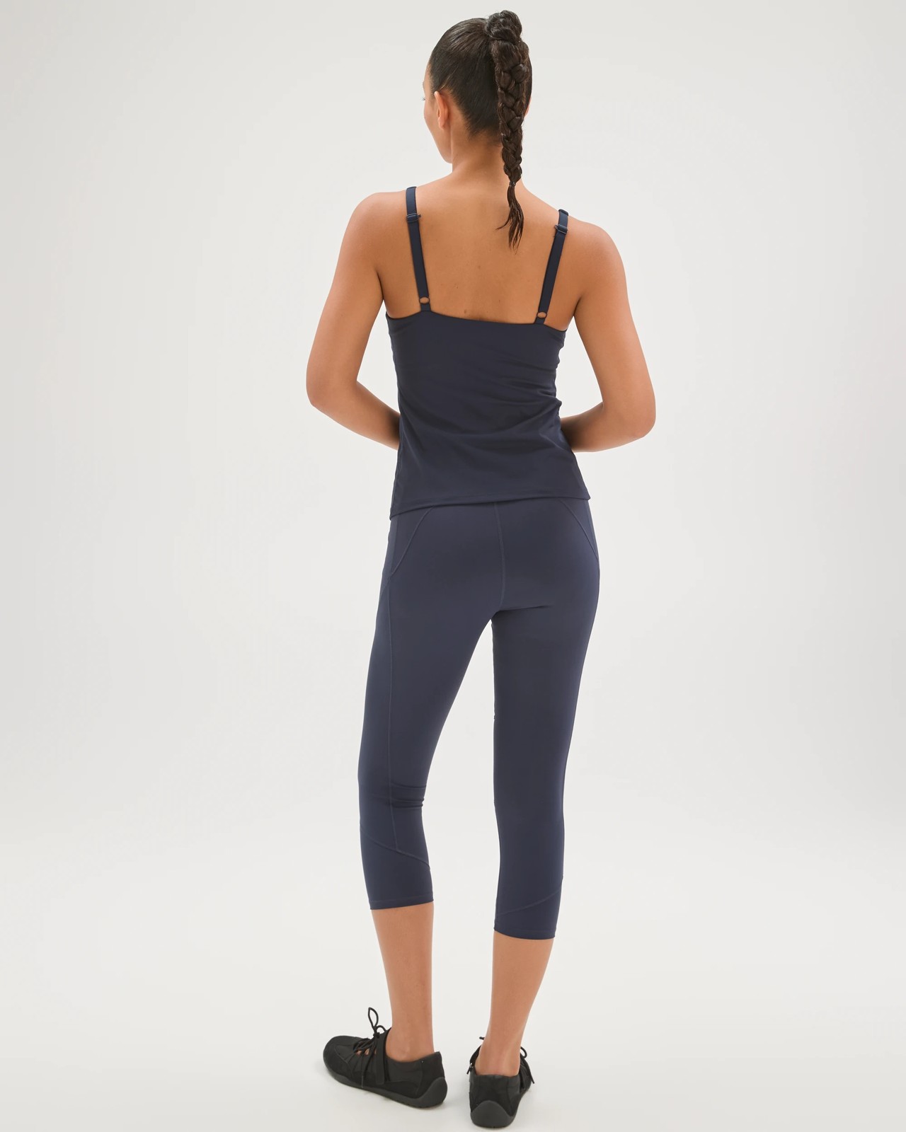 Active Infinity Sculpt High Rise 3/4 Length Tights - Navy 4 of 5