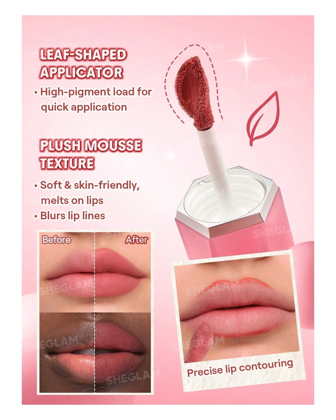 SHEGLAM Air Plush Lip & Cheek Cream - Like A Feather 5 of 6