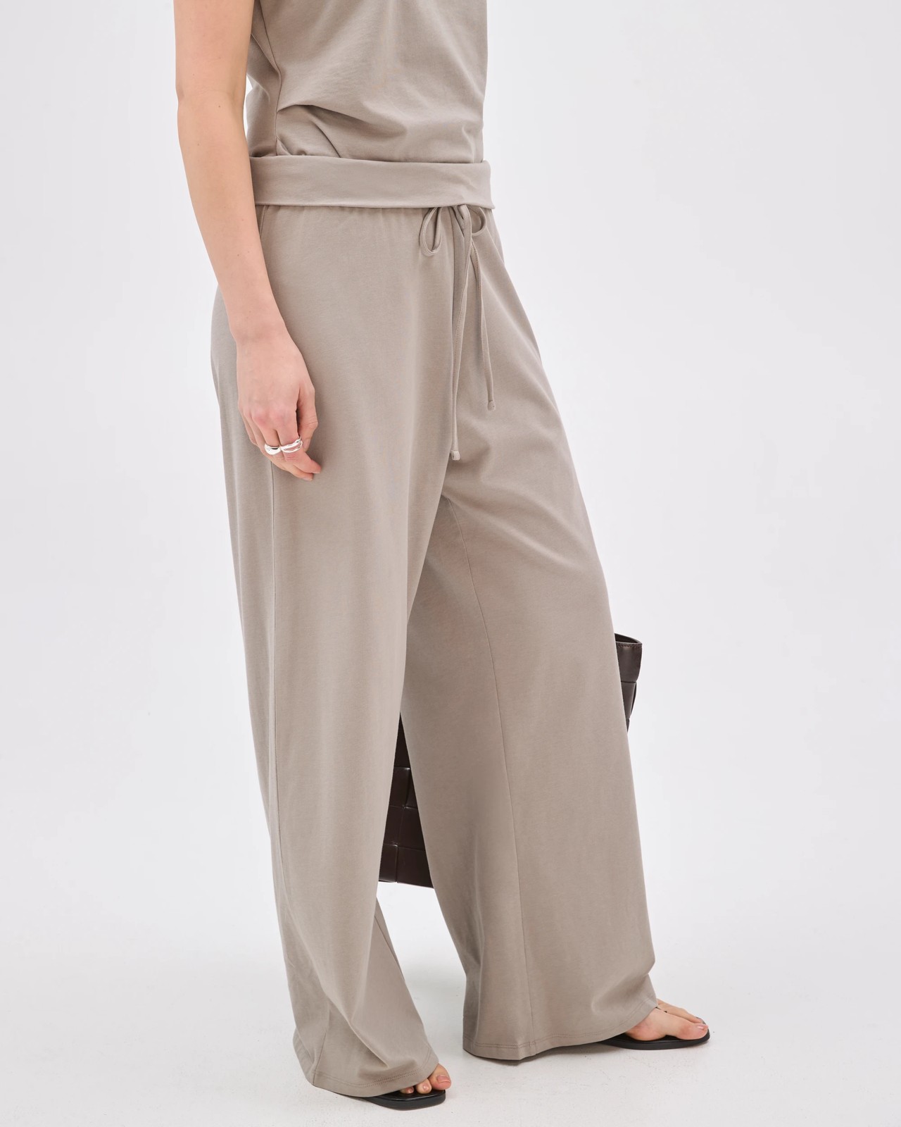 Lily Loves Australian Cotton Straight Leg Frill Pants - Portobello 5 of 6