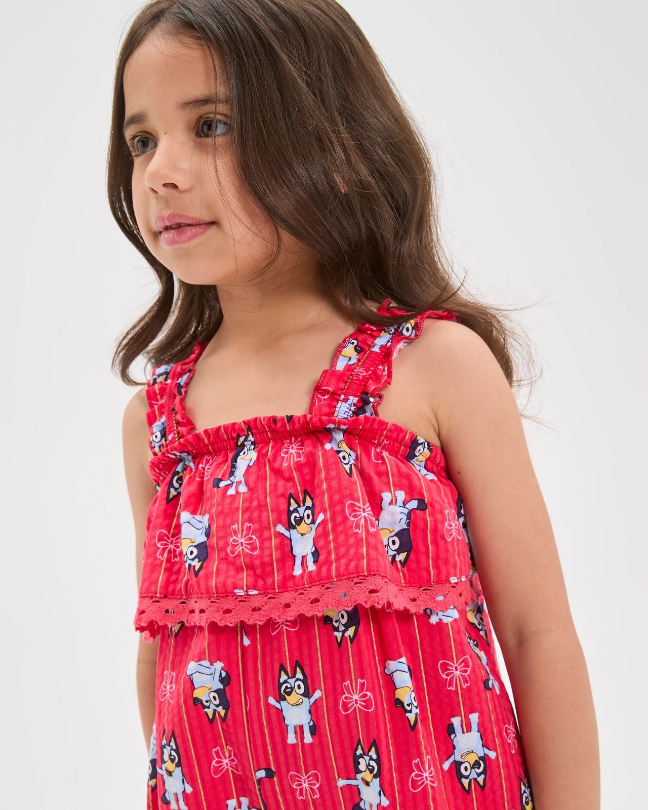 Licensed Bluey Australian Cotton Woven Playsuit 4 of 5