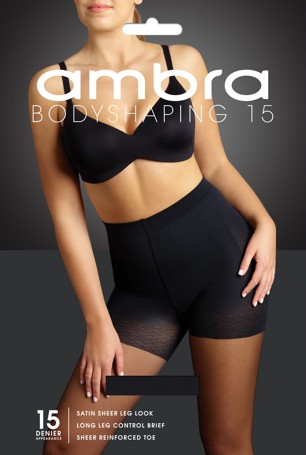 Ambra 1 Pack 15 Denier Bodyshaping Pantyhose - Black