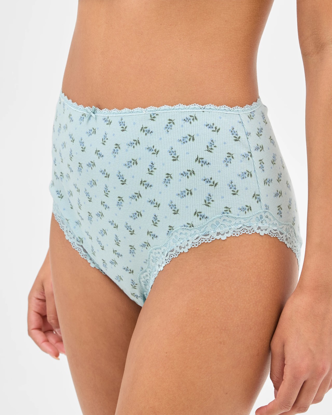 Australian Cotton Blend 3 Pack Full Briefs - Multi Daisy 3 of 4