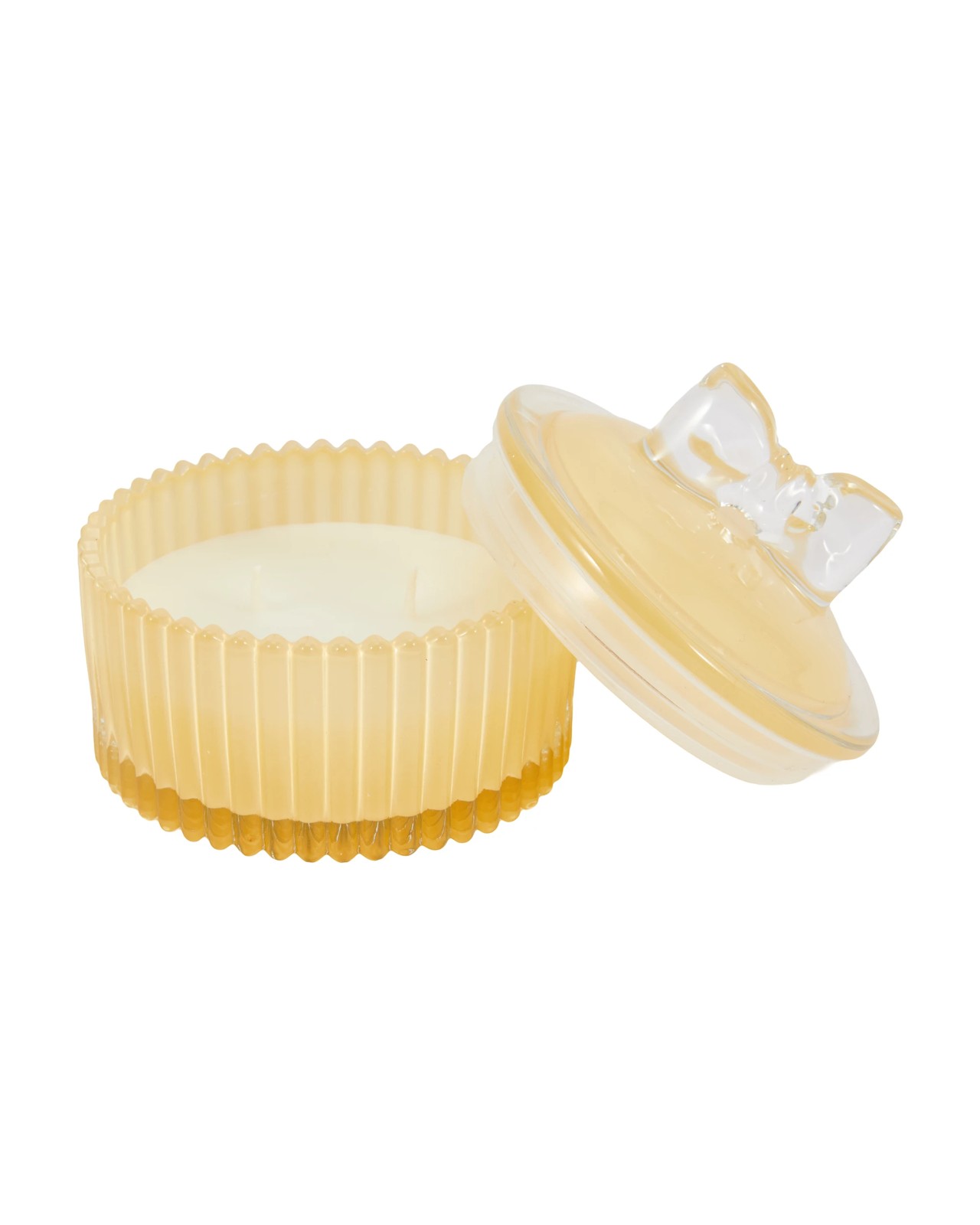 Anko Yellow Bow Lid Glass Candle 5 of 6