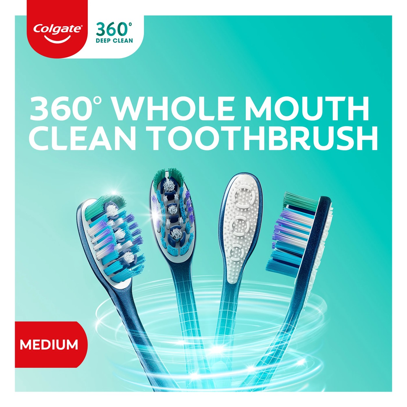 Colgate 2 Pack Medium 360 Degree Whole Mouth Clean Toothbrush 5 of 5