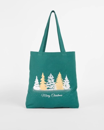 Christmas Canvas Shopper Tote Bag