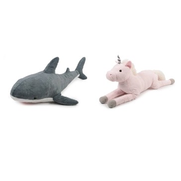 Large Shark/Unicorn Plush Toy, Assorted - Anko