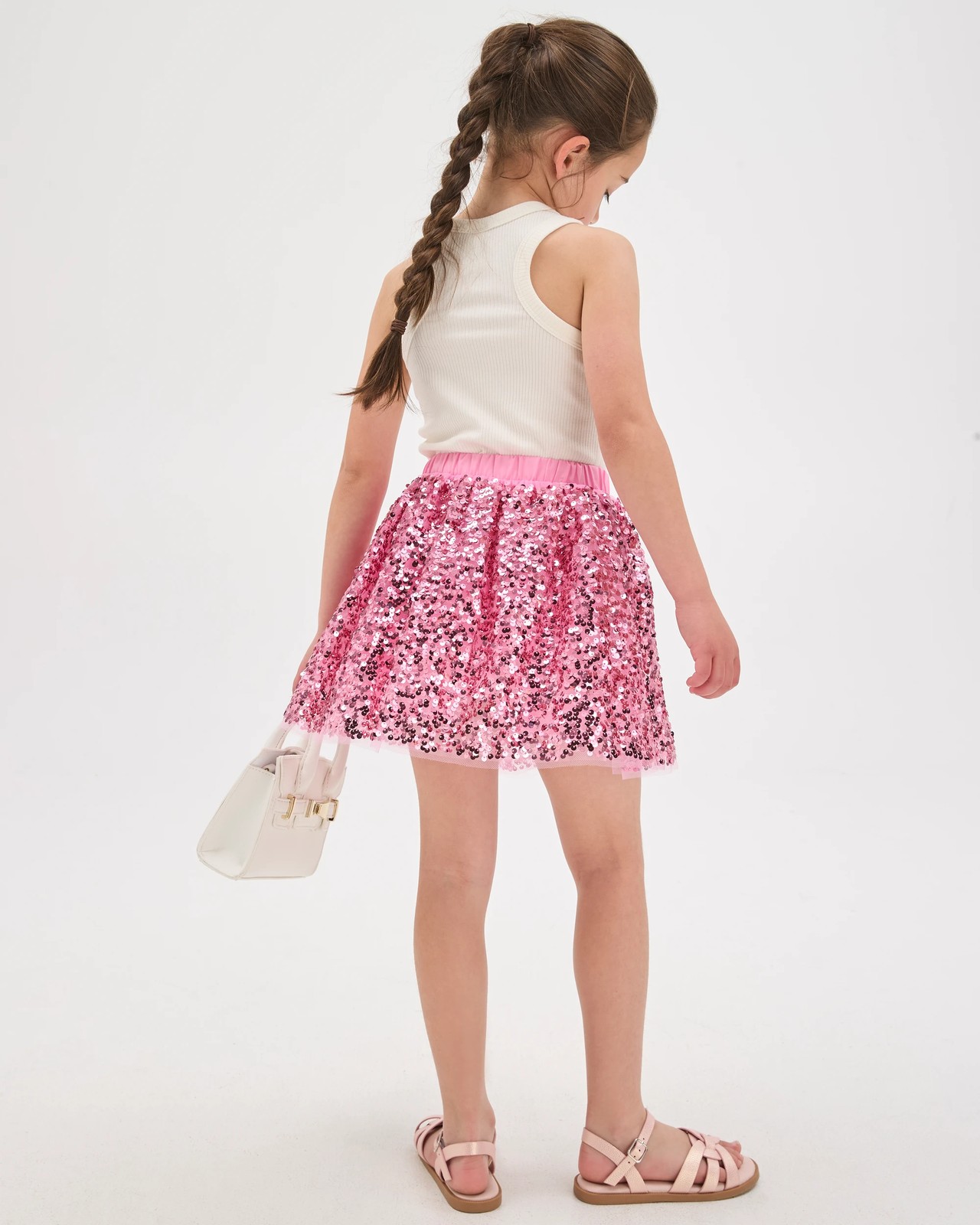 Occasion Sequin Skirt - Pink Sequin 4 of 6
