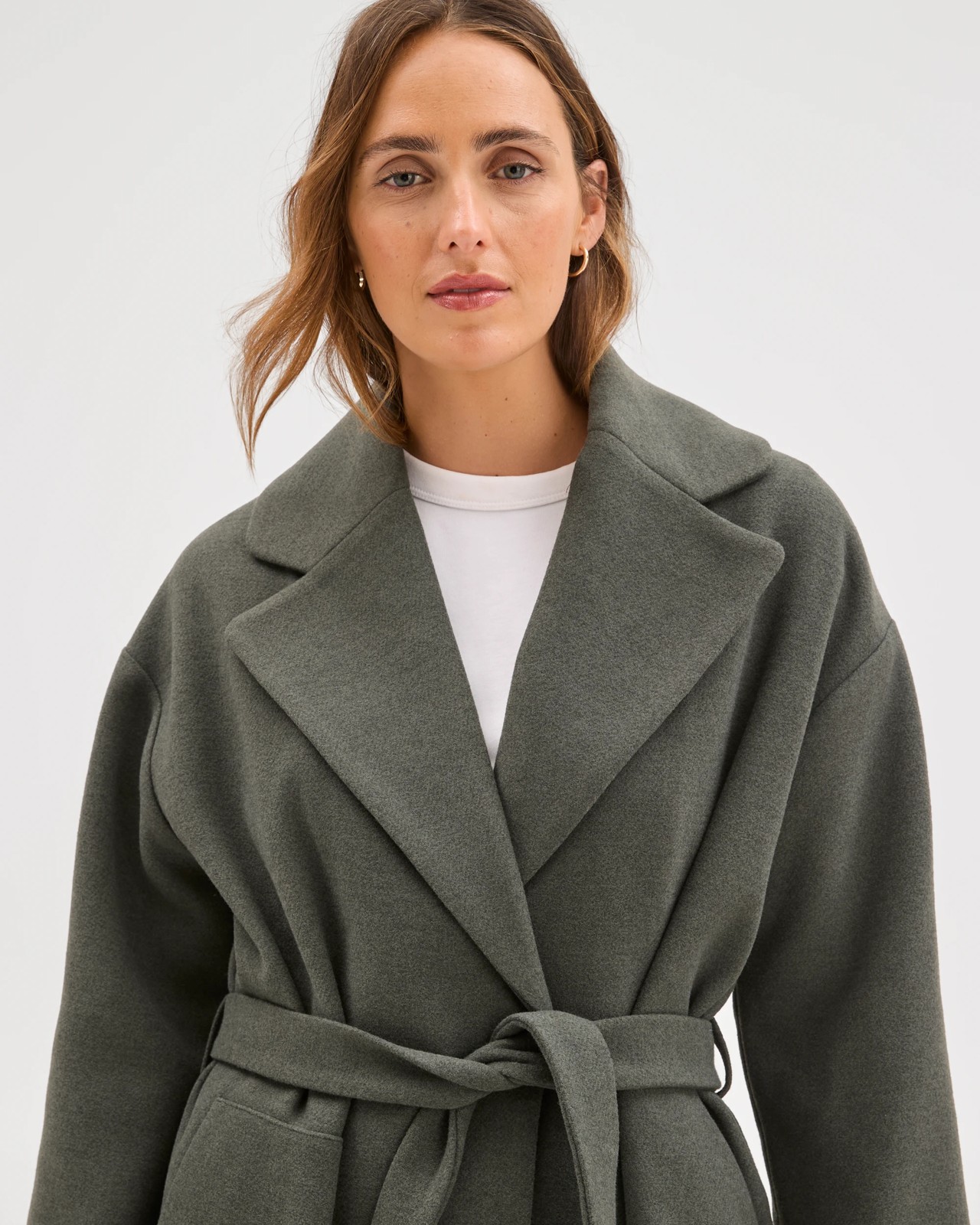 Soft Wrap Coat - Oregano 5 of 5