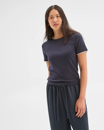 Australian Cotton Blend Tipped Edge T-Shirt