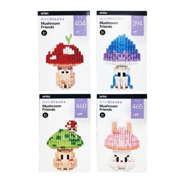 Mini Blocks Plant Series Mushroom Friends Playset, Assorted - Anko