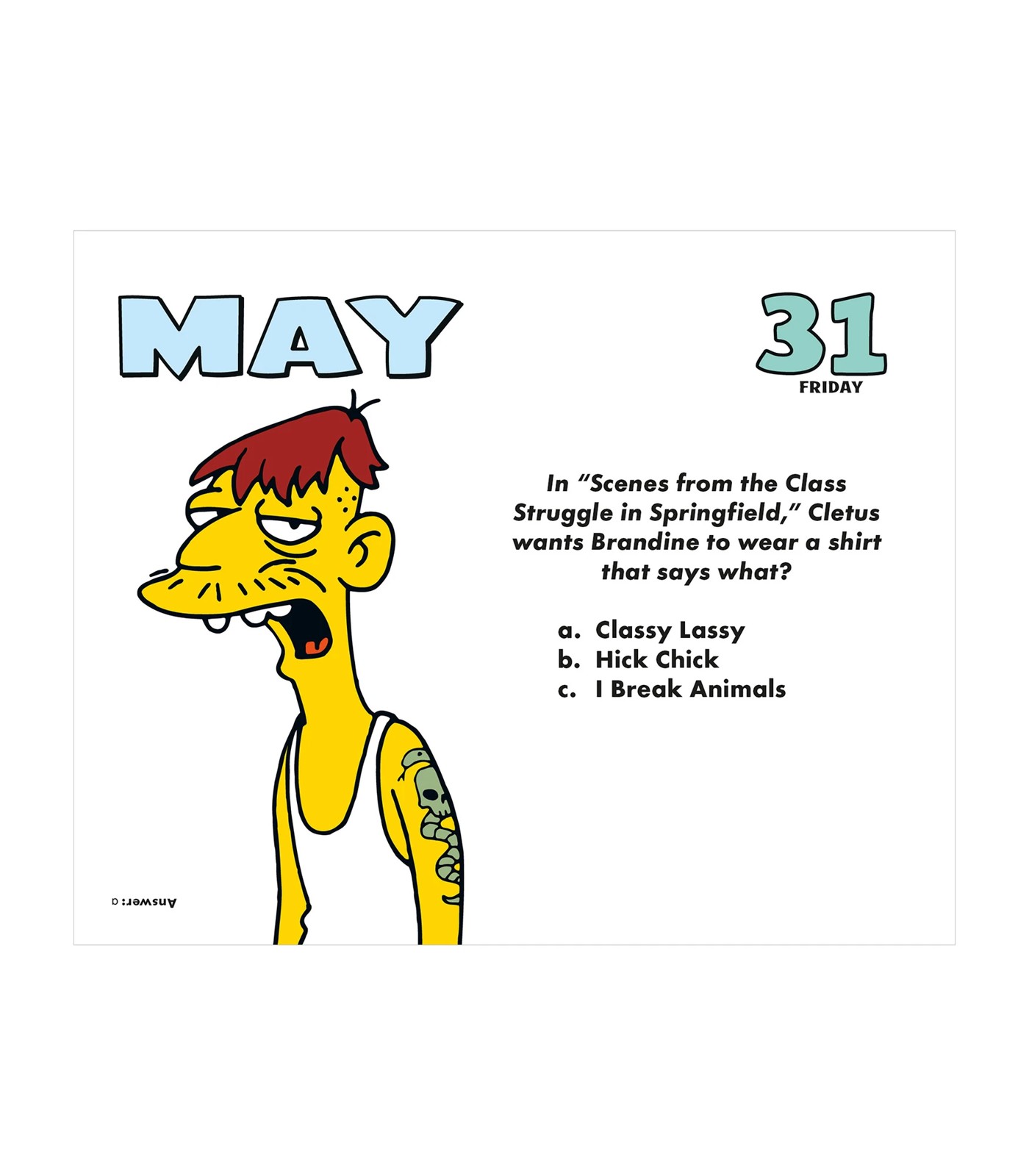 The Simpsons 2025 Boxed Calendar Target Australia