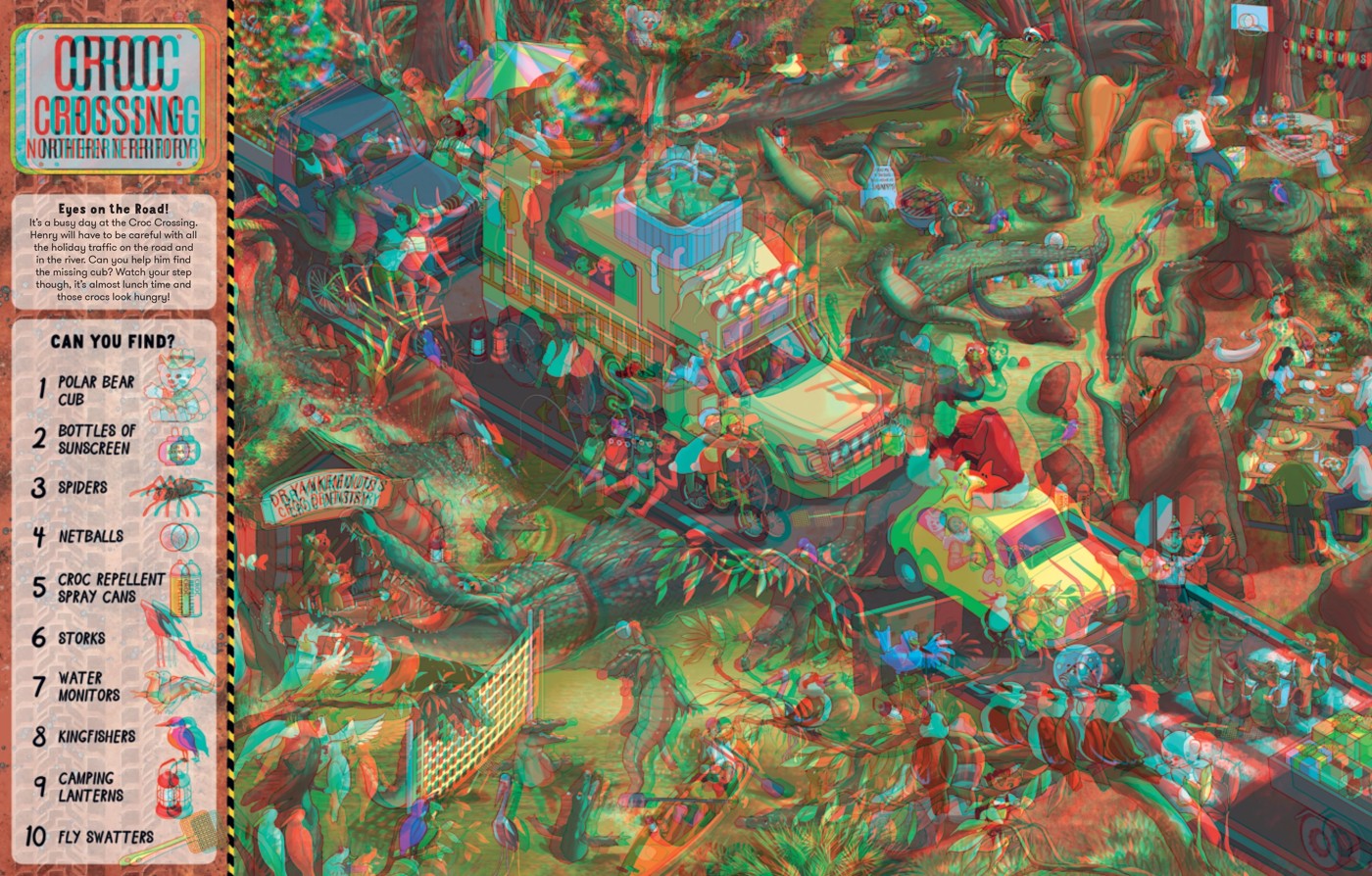 Where's Santa's Elf? Around Australia in 3D by Bill Hope - Book 5 of 5