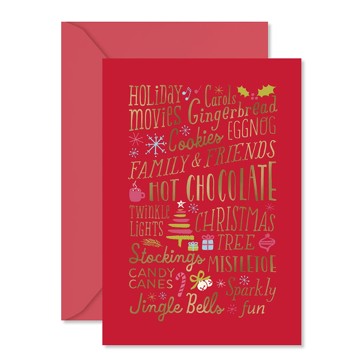 Hallmark Christmas Card - Christmas Words